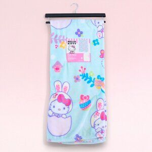 Hello Kitty Easter Egg Blanket Velvet Plush Throw Easter Bunny Cosplay NWT